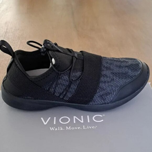 Vionic Alaina - Women's Active Supportive Sneaker - Color: Black - Size: 7.5 - Picture 1 of 9